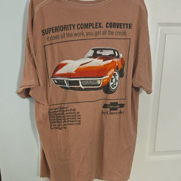 Brown Short Sleeve Tees Casual Cotton - Picture 4 of 6